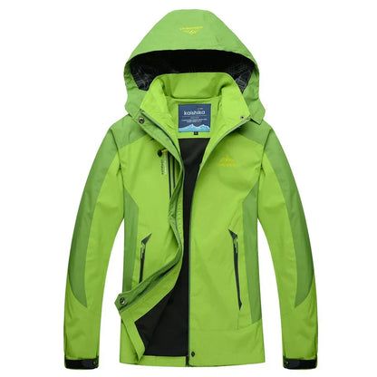 Chaqueta de trekking impermeable para mujer con capucha - Prenda de abrigo ligera para senderismo, hiking y actividades al aire libre con tiempo lluvioso