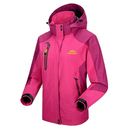 Chaqueta de trekking impermeable para mujer con capucha - Prenda de abrigo ligera para senderismo, hiking y actividades al aire libre con tiempo lluvioso