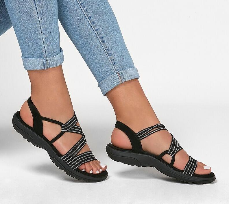 Dame sandaler med letvægtskomfort og elastiske stropper