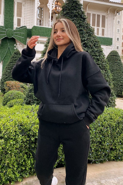 Women's 2-Piece Set with Hoodie and Jogger Pants - Soft and Comfortable Tracksuit for Everyday Wear, Relaxation, Leisure, and Casual Style