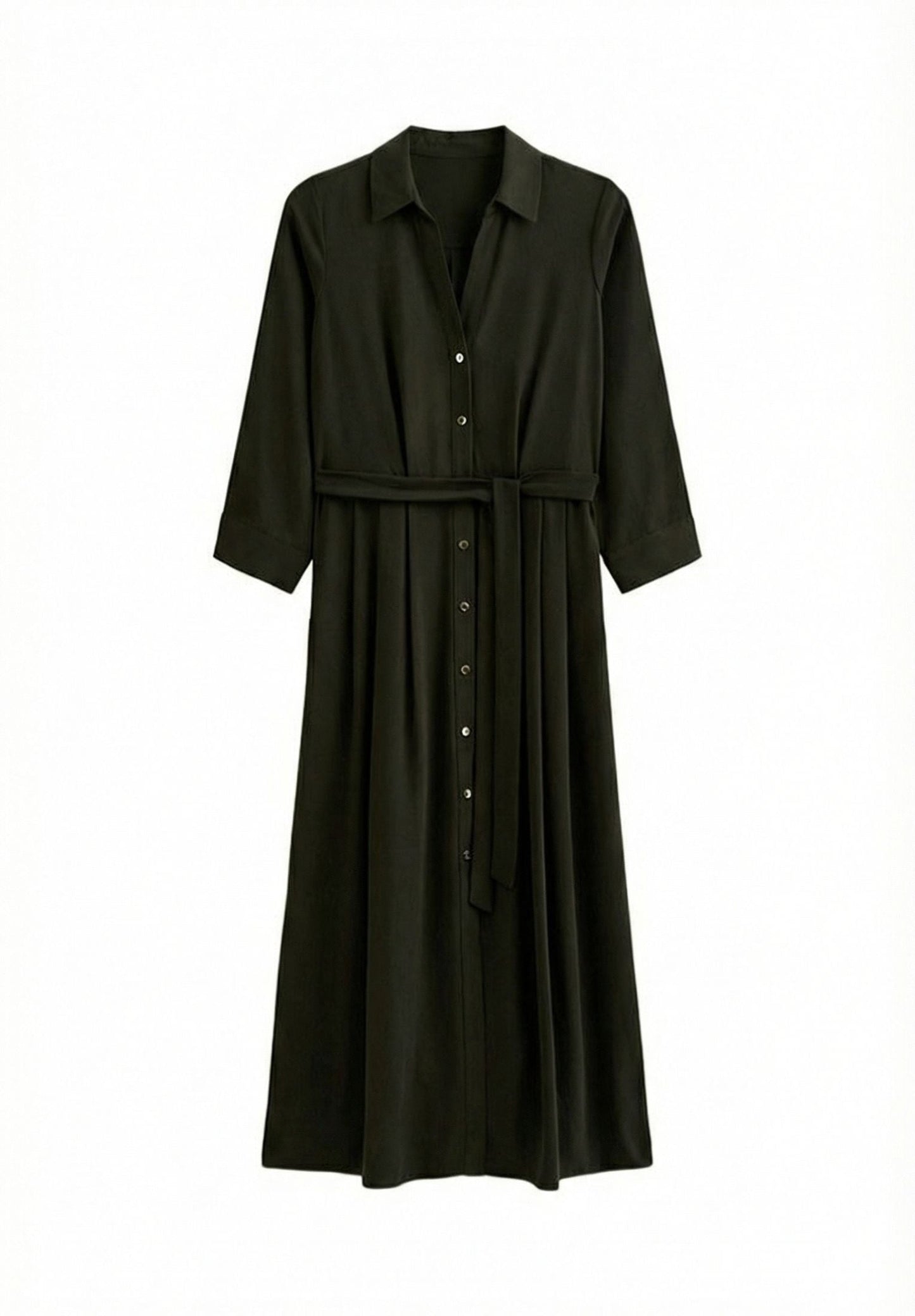 Langærmet midi-bluse-kjole