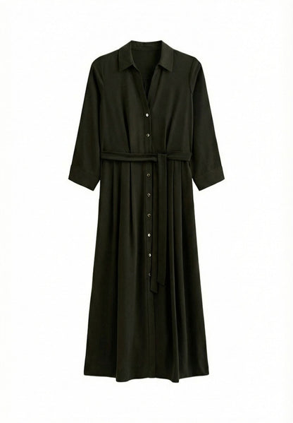 Langærmet midi-bluse-kjole