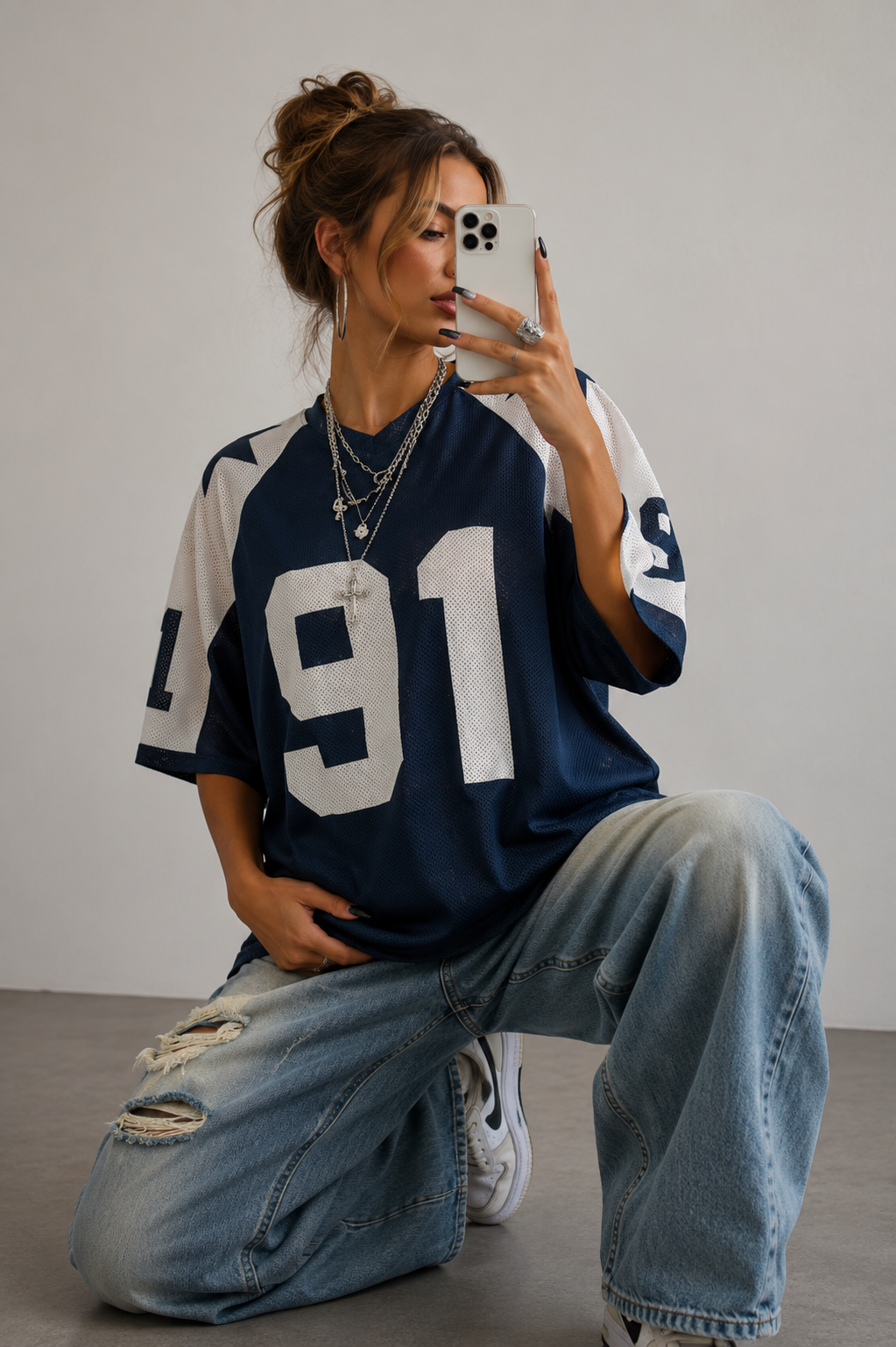 Tricou sport oversized din plasă pentru bărbați, cu imprimeu – tricou cu croială lejeră pentru timpul liber, purtare zilnică și ținute casual