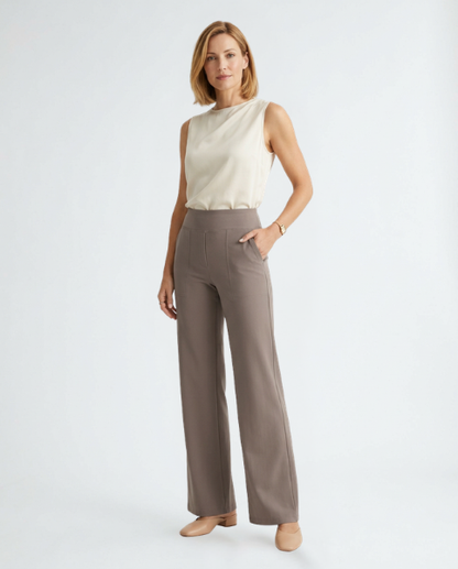Women's Wide-Leg Pull-On Pants – Stylish Trousers for Everyday Wear, the Office, Holidays, and Smart Casual Style