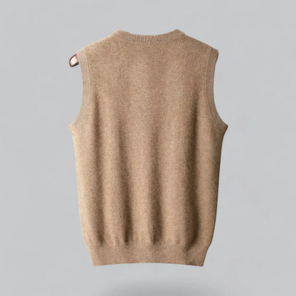 Herre Strikket V-Hals Pullover Vest Til Lag-På-Lag Stil