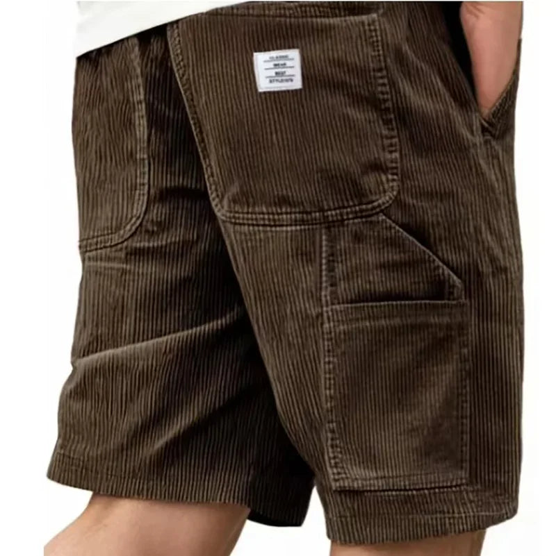Herre Lange Cargoshorts Med Flere Lommer – Let Sommerdesign Til Rejser, Fritid, Udendørsbrug Og Hverdagsbrug