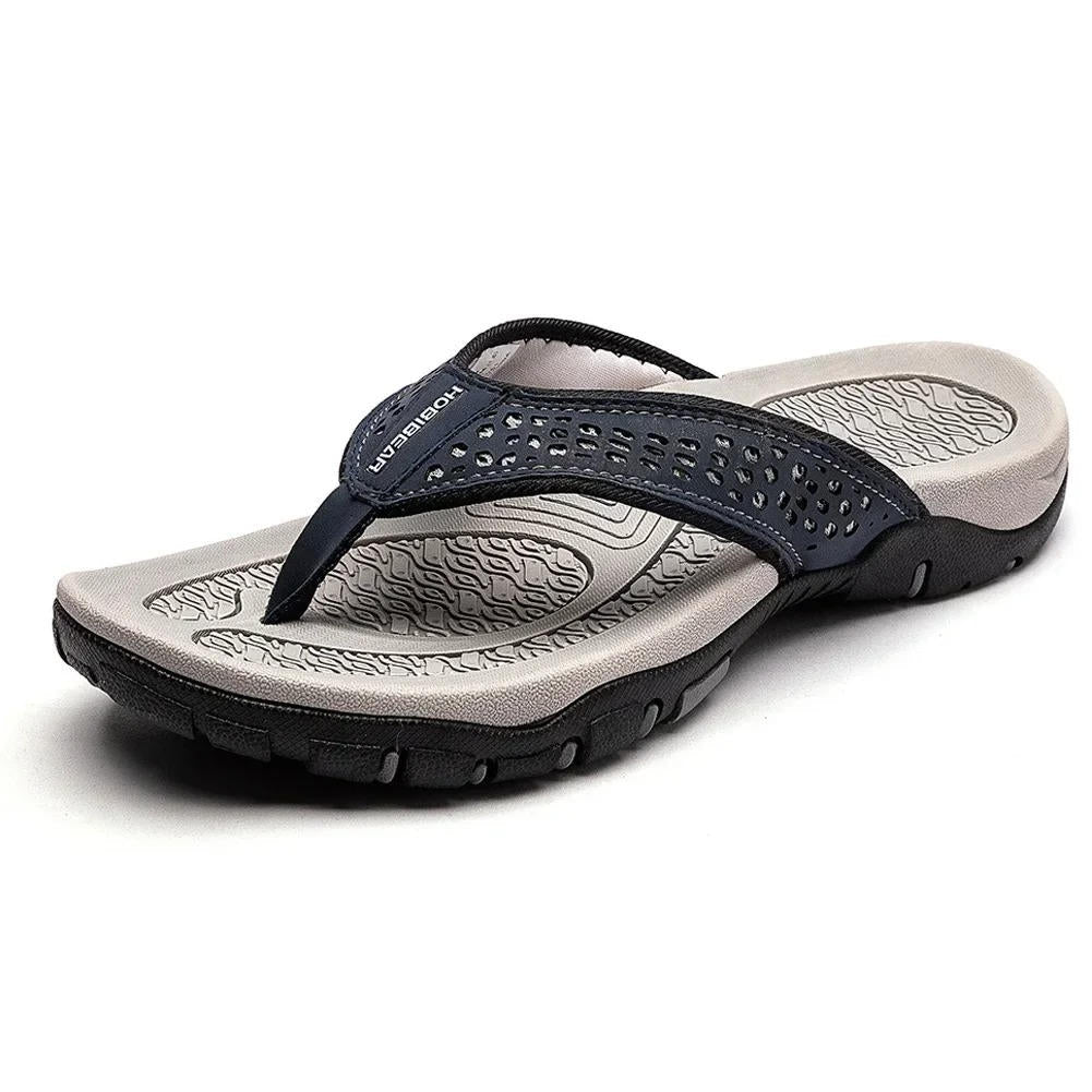 Herre Flip-flops Med Tekstureret Sål – Afslappede Sommersandaler Til Strand, Ferie, Fritid Og Udendørsbrug
