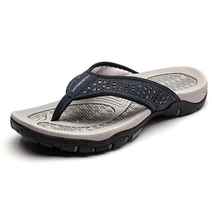 Herre Flip-flops Med Tekstureret Sål – Afslappede Sommersandaler Til Strand, Ferie, Fritid Og Udendørsbrug