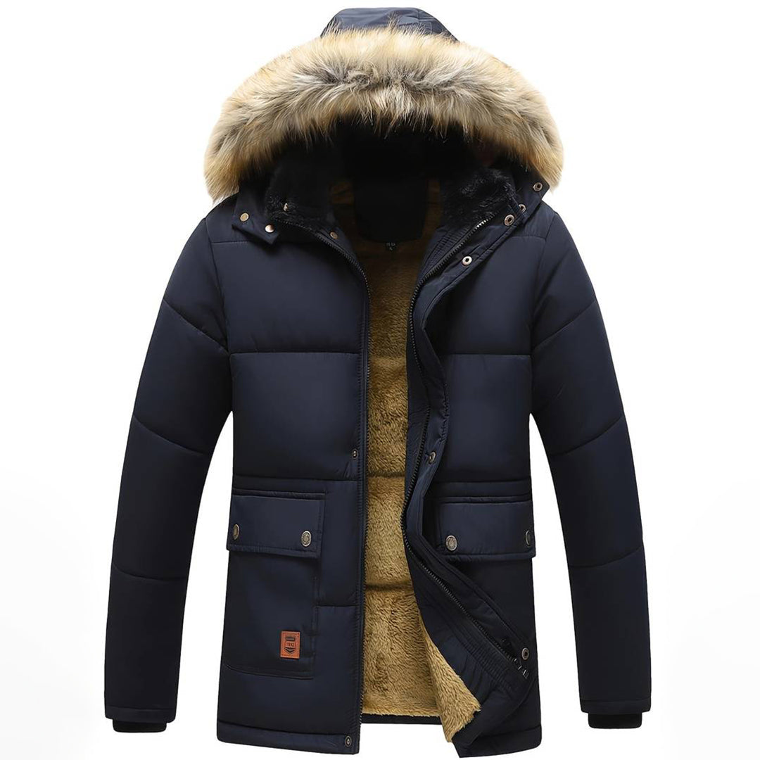 Parka de iarnă pentru bărbați, cu glugă – Îmbrăcăminte exterioară călduroasă pentru zilele reci, purtare zilnică, timpul liber și activități în aer liber