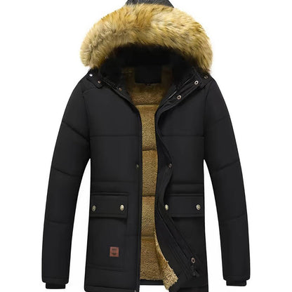 Parka de iarnă pentru bărbați, cu glugă – Îmbrăcăminte exterioară călduroasă pentru zilele reci, purtare zilnică, timpul liber și activități în aer liber