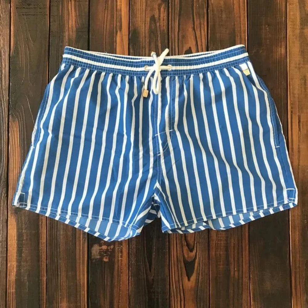 Herre Badeshorts Med Print Og Snøre – Let Sommershorts Til Strand, Pool, Ferie Og Fritidsaktiviteter