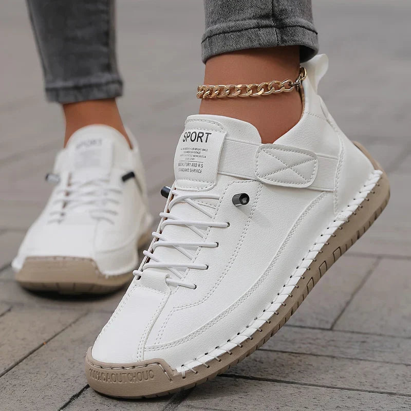 Women's Sneakers with Flexible Design and Sporty Details – Comfortable Walking Shoes for Everyday Wear, Leisure, Travel, and Active Days