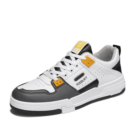 Men's Printed Low-Top Sneakers with Layered Chunky Sole