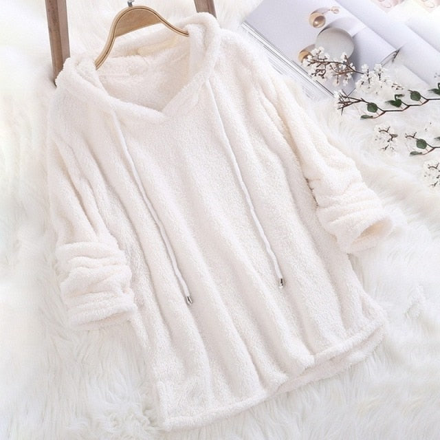 Women's Soft Hoodie with Drawstring – Casual, Warm Pullover for Cozy Loungewear, Fall, Winter and Everyday Wear