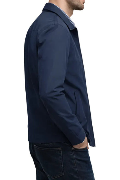 Herre Harrington-jakke Med Lynlåslukning – Klassisk Struktureret Jakke Til Hverdagsbrug, Fritid, Kontor Og Smart Casual Stil