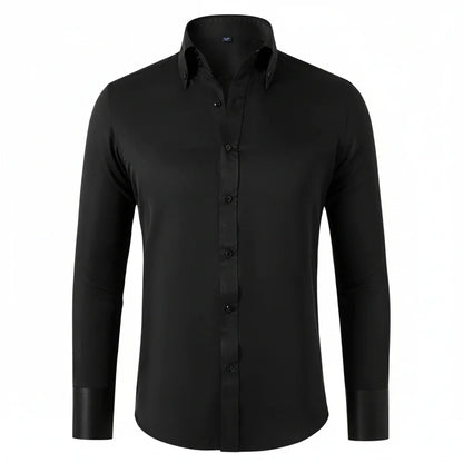 Herre Slim Fit Formelskjorte – Button-Down-Krave Med Detaljer Til Forretningsarrangementer