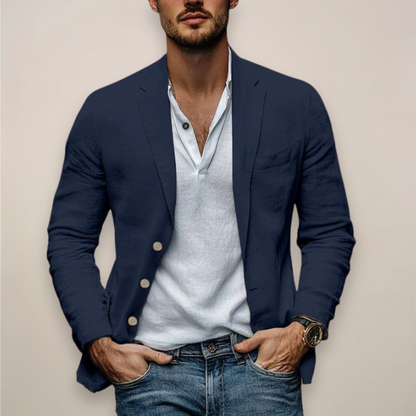 Herre Let Casual Blazer – Afslappet Smart Casual-Jakke Til Sommerarrangementer