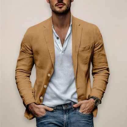 Herre Let Casual Blazer – Afslappet Smart Casual-Jakke Til Sommerarrangementer