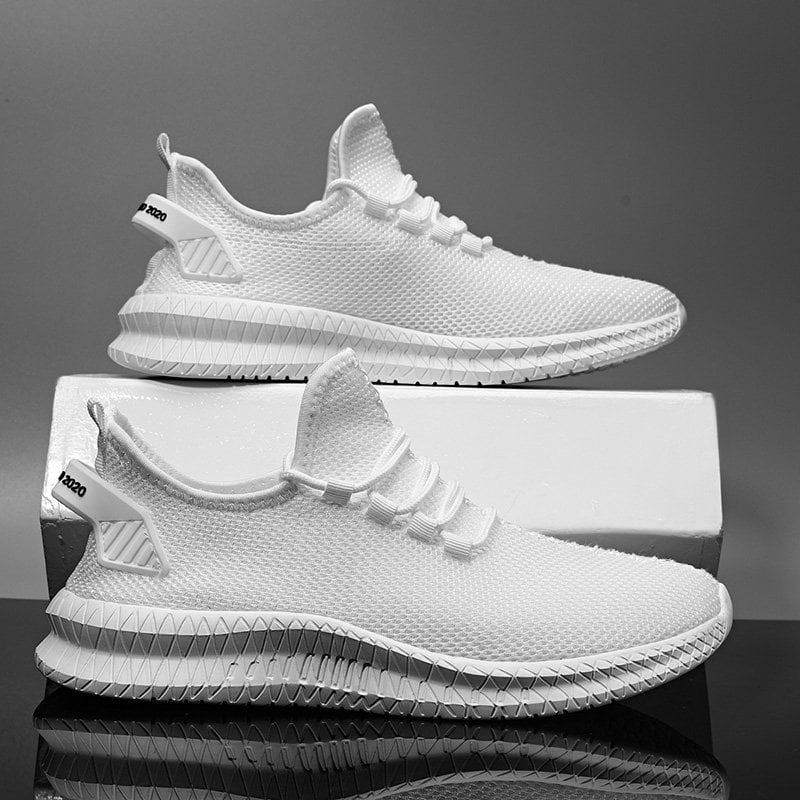 Męskie sneakersy ortopedyczne z oddychającą dzianiną i lekką konstrukcją – praktyczne buty na co dzień, na spacery i czas wolny