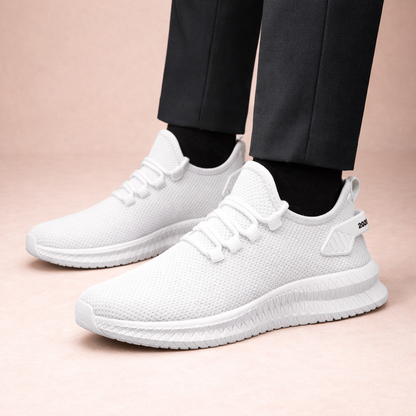 Męskie sneakersy ortopedyczne z oddychającą dzianiną i lekką konstrukcją – praktyczne buty na co dzień, na spacery i czas wolny