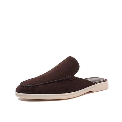 Herre Backless Loafer Mules – Slip-On Sommersko i Ruskindslook til Smart Casual Brug