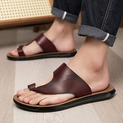 Herre Minimalistiske Åbne Skridsikre Slide Sandaler