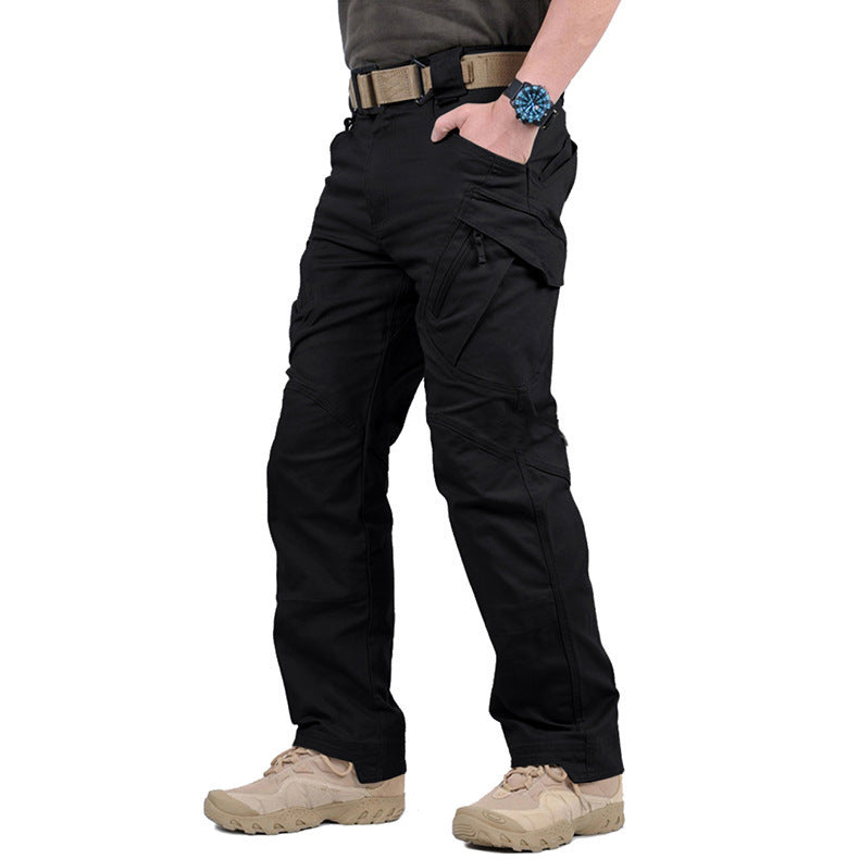 Pantalones cargo tácticos de hombre con diseño reforzado y varios bolsillos – Pantalones prácticos para senderismo, acampada y trekking