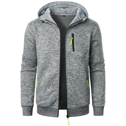 Sudadera con capucha estampada para hombre y cierre de cremallera – Sudadera informal para uso diario, tiempo libre, viajes y estilo smart casual
