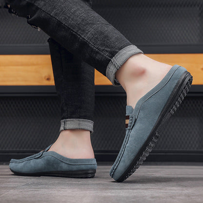 Herre Slip-on Loafers Med Åben Hæl – Afslappede Sko Til Hverdagsbrug, Fritid, Ferie Og Smart Casual Stil