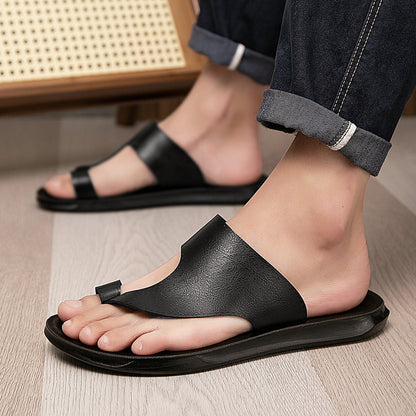 Herre Minimalistiske Åbne Skridsikre Slide Sandaler