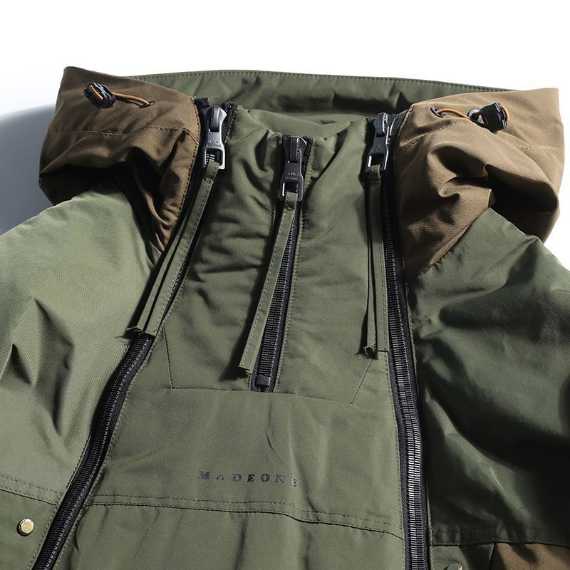 Men's Waterproof Down Jacket with Hood - Windproof Hardshell Jacket for Winter, Outdoor Use and Cold Days