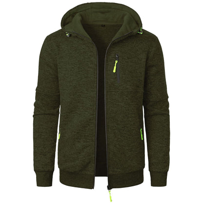 Sudadera con capucha estampada para hombre y cierre de cremallera – Sudadera informal para uso diario, tiempo libre, viajes y estilo smart casual