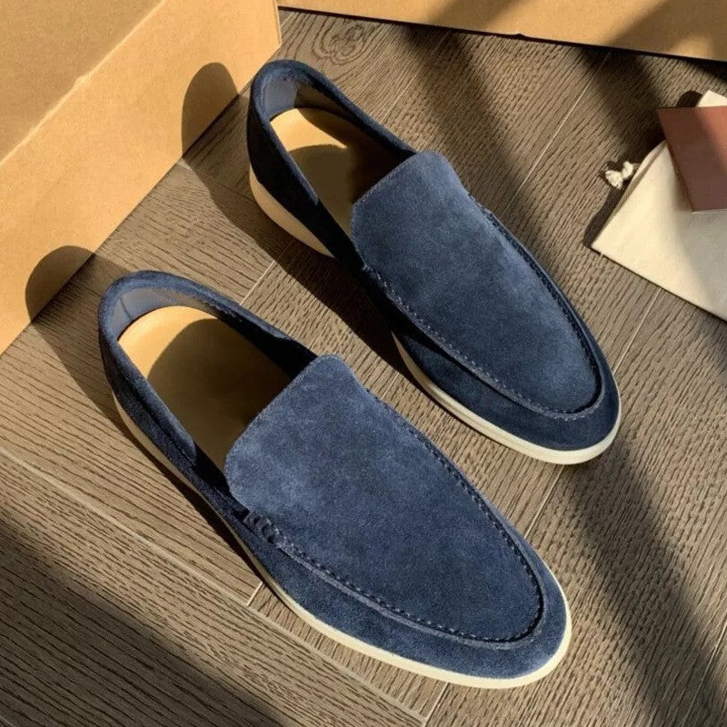 Herre Loafers I Ruskindslook – Lette Og Flade Sko Til Kontoret, Sommer, Rejser Og Smart Casual Hverdagsbrug