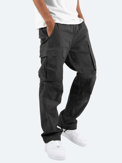 Pantalones cargo utility para hombre con corte relajado: prácticos pantalones informales para el tiempo libre, el uso diario, actividades al aire libre y estilo smart casual