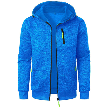 Sudadera con capucha estampada para hombre y cierre de cremallera – Sudadera informal para uso diario, tiempo libre, viajes y estilo smart casual