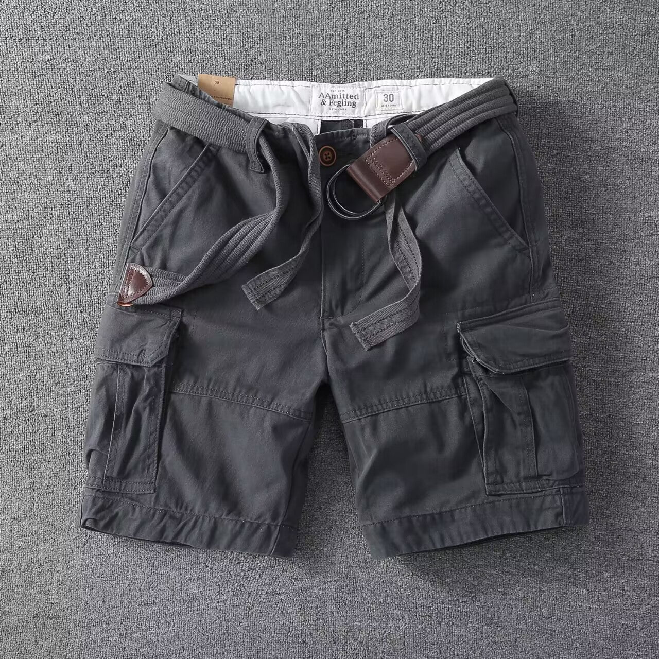 Herre Afslappede Utility-Cargoshorts – Sommer-Streetwear med Flere Lommer