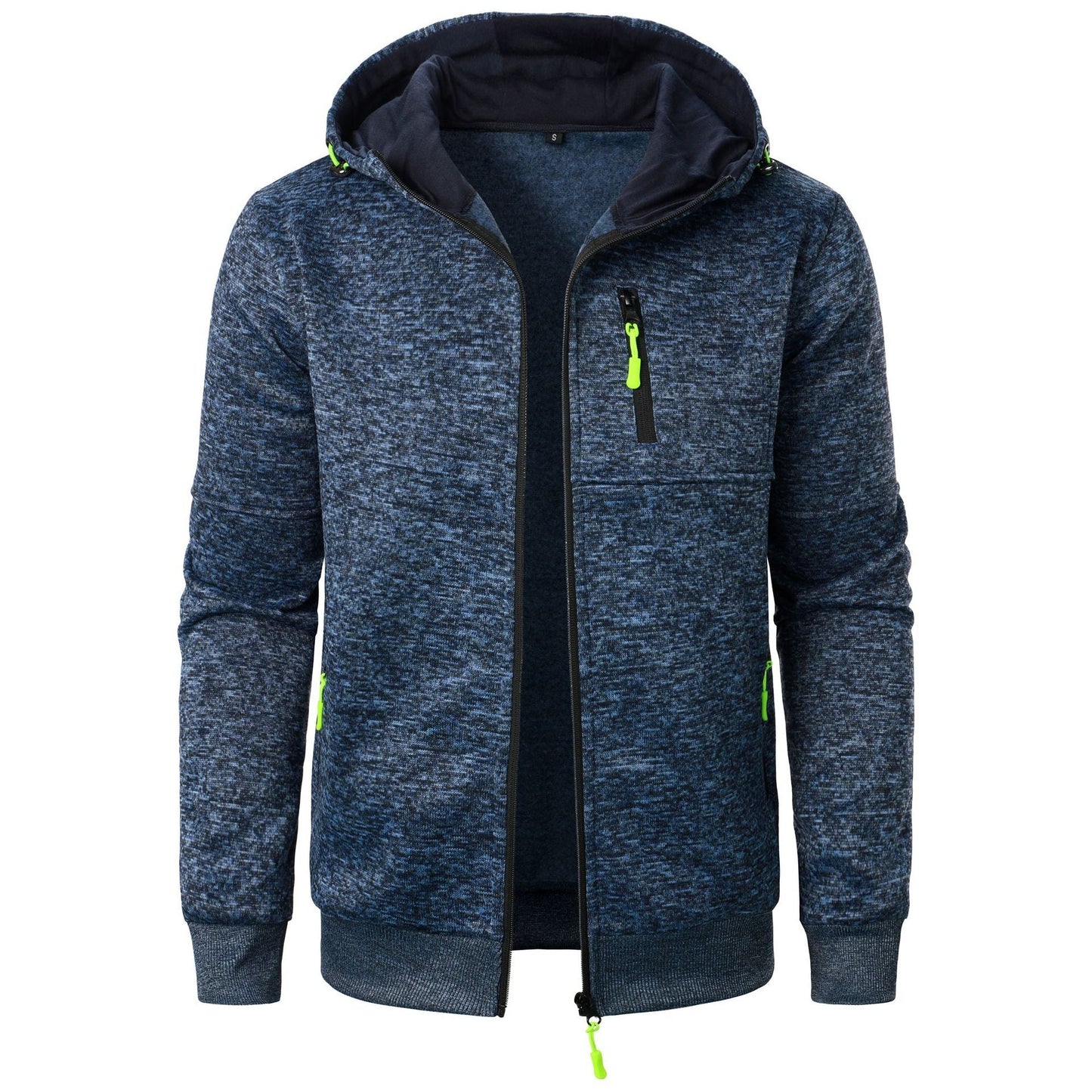 Sudadera con capucha estampada para hombre y cierre de cremallera – Sudadera informal para uso diario, tiempo libre, viajes y estilo smart casual