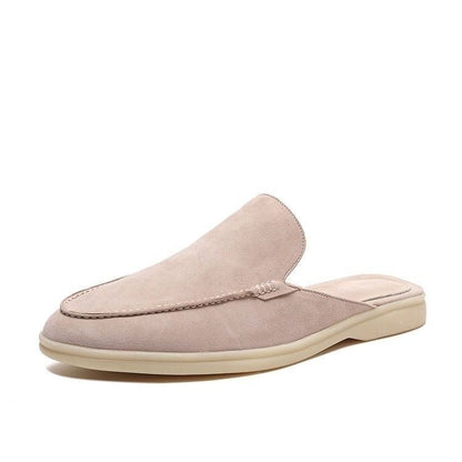 Herre Backless Loafer Mules – Slip-On Sommersko i Ruskindslook til Smart Casual Brug