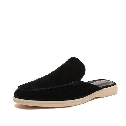 Herre Backless Loafer Mules – Slip-On Sommersko i Ruskindslook til Smart Casual Brug