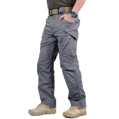 Pantalones cargo tácticos de hombre con diseño reforzado y varios bolsillos – Pantalones prácticos para senderismo, acampada y trekking