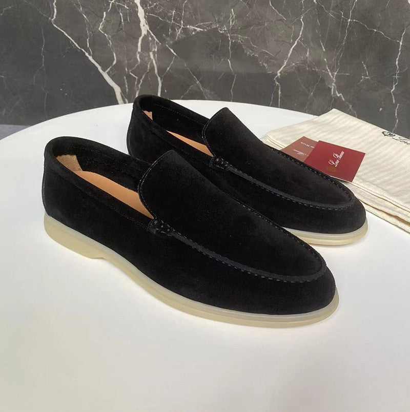 Herre Loafers I Ruskindslook – Lette Og Flade Sko Til Kontoret, Sommer, Rejser Og Smart Casual Hverdagsbrug