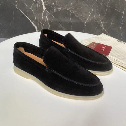 Herre Loafers I Ruskindslook – Lette Og Flade Sko Til Kontoret, Sommer, Rejser Og Smart Casual Hverdagsbrug