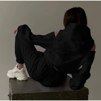 Dámská oversized mikina s kapucí a spadlými rameny – volný a pohodlný pulovr pro každodenní nošení, odpočinek a ležérní styl
