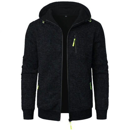Sudadera con capucha estampada para hombre y cierre de cremallera – Sudadera informal para uso diario, tiempo libre, viajes y estilo smart casual