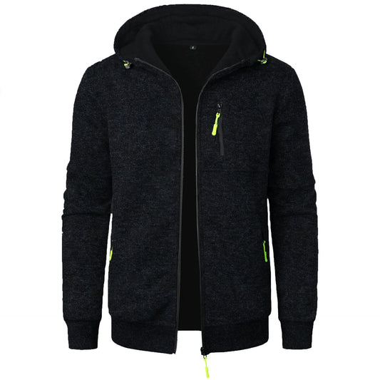 Sudadera con capucha estampada para hombre y cierre de cremallera – Sudadera informal para uso diario, tiempo libre, viajes y estilo smart casual