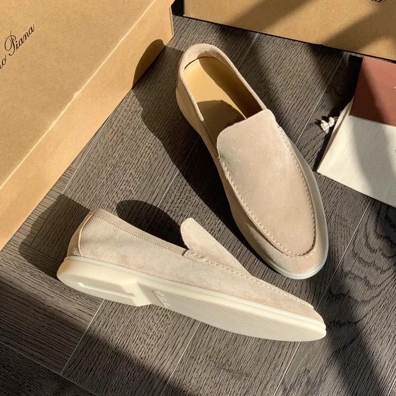 Herre Loafers I Ruskindslook – Lette Og Flade Sko Til Kontoret, Sommer, Rejser Og Smart Casual Hverdagsbrug