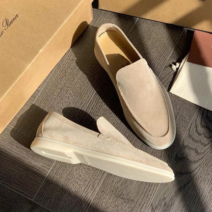 Herre Loafers I Ruskindslook – Lette Og Flade Sko Til Kontoret, Sommer, Rejser Og Smart Casual Hverdagsbrug