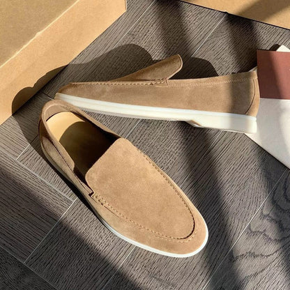 Herre Loafers I Ruskindslook – Lette Og Flade Sko Til Kontoret, Sommer, Rejser Og Smart Casual Hverdagsbrug