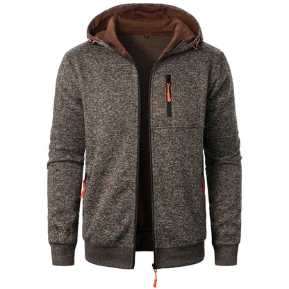 Sudadera con capucha estampada para hombre y cierre de cremallera – Sudadera informal para uso diario, tiempo libre, viajes y estilo smart casual