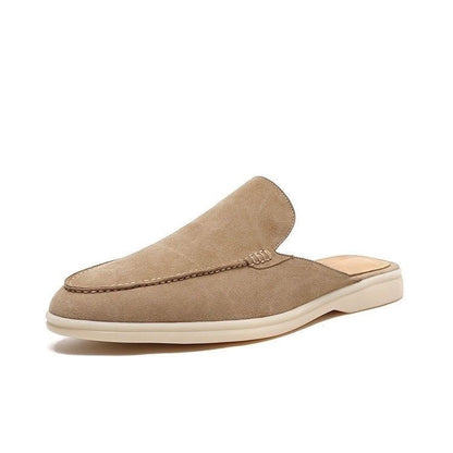 Herre Backless Loafer Mules – Slip-On Sommersko i Ruskindslook til Smart Casual Brug